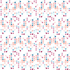 Obraz premium multicolor molecules seamless pattern vector eps10