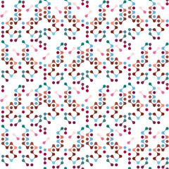 Fototapeta premium multicolor molecules seamless pattern vector eps10