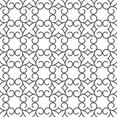 Delicate abstract seamless stylized flower pattern in oriental s