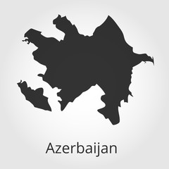 Azerbaijan map icon. Vector illustration.