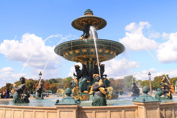 Fototapeta na wymiar Fontaine de La Concorde à Paris, France