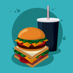Fast Food design. Menu icon. Colorfull illustration , vector graphic