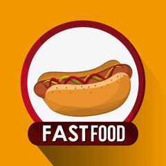 Fast Food design. Menu icon. Colorfull illustration , vector graphic