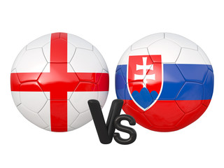 Obraz premium England / Slovakia soccer game 3d illustration