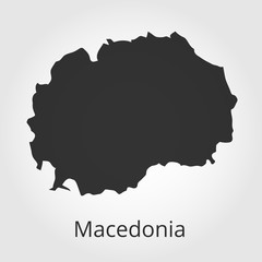 Macedonia map icon. Vector illustration.