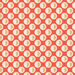 Colorful Graphic On Red Blue Background Seamless Pattern Vector Illustration.