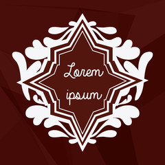 Frame design. Ornament icon. Flat illustration , vector graphic