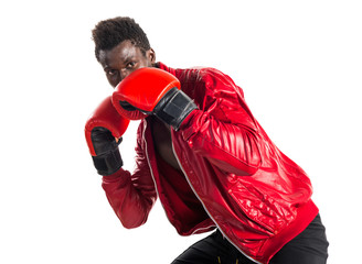 Black man with boxing gloves