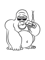 Gorillas kiffen joint party sunglasses