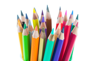 close up color pencils