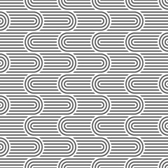 Curved striped geometric seamless pattern