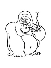 Gorillas kiffen joint party