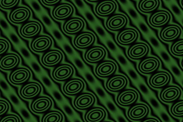 Dark green background with black circles in diagonal lines