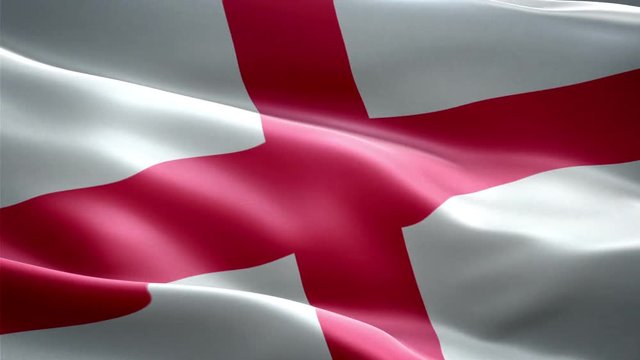 England national flag. Infinite loop. New effect and different lightining.