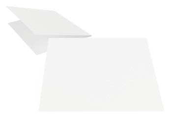 blank sheets of paper on a white background