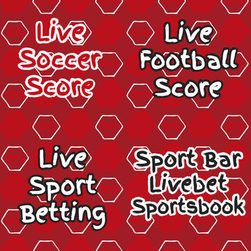 Pattern for football live betting. Vector hand drawn soccer backgraund. Live score pattern.