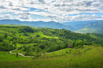 Naklejka na ściany i meble Transylvanian countryside landscape