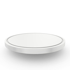 Empty podium and place on white background. 3d rendering