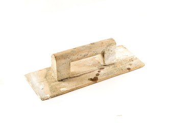 wood Trowel on isolated white background