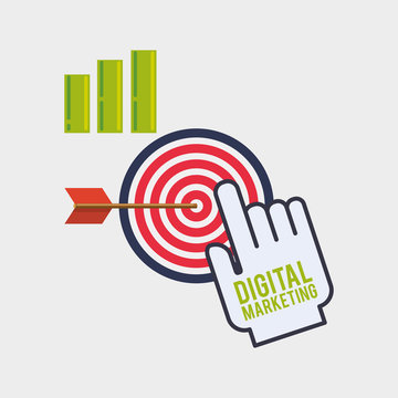 Digital Marketing design. Ecommerce icon. Isolated illustration