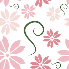flower pattern background vector illustrated seamless