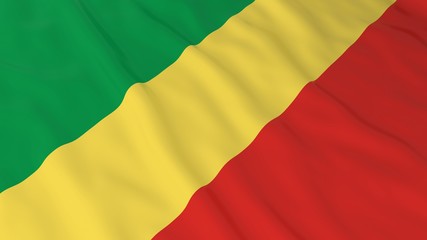 Obraz premium Congolese Flag HD Background - Flag of Congo 3D Illustration