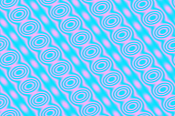 Fototapeta na wymiar Cyan blue background with pink circles in diagonal lines