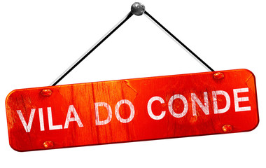 Vila do conde, 3D rendering, a red hanging sign