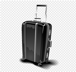 Red isolated ribbon with bow tied to corners with a knot. Vector jubilee present background