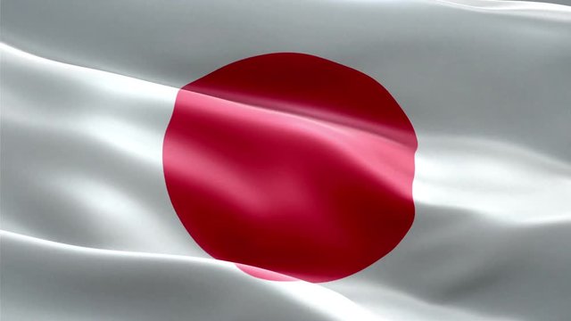 Japan national flag. Infinite loop. New effect and different lightining.