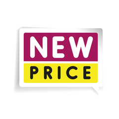 New price tag vector