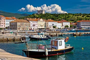 Fototapeta na wymiar Senj idyllic mediterranean waterfront view
