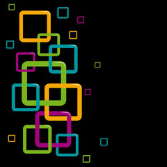 Vector concept of network. Squares and geometric background