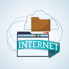 Internet design. Online icon. Colorful illustration , vector
