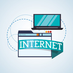 Internet design. Online icon. Colorful illustration , vector