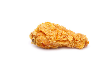 Fried chicken on white background