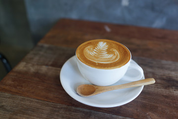 coffee latte art in coffee shop