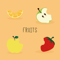 Abstract delicious fruits