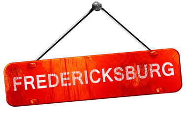 fredericksburg, 3D rendering, a red hanging sign