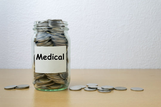 Money saving for Medical in the glass bottle
