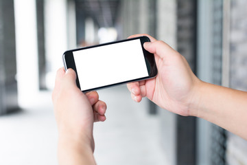 One people using one smart phone.