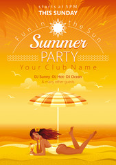 Beach party poster