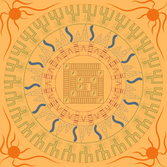 Circle colored pattern indian theme