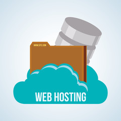 Web Hosting design. Data center  icon. Isolated illustration , vector