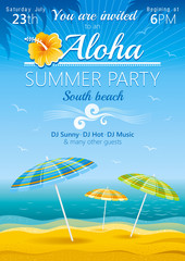 Fototapeta na wymiar Beach party poster