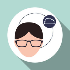 Data Security design. Protect icon. Data center illustration , vector