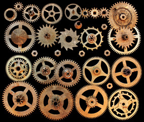 Mechanical cogs gears wheels