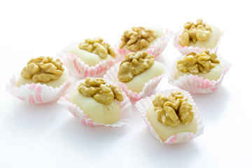 Walnuts with almond paste