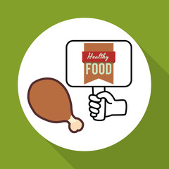 Healthy food design. organic food. flat illustration , vector