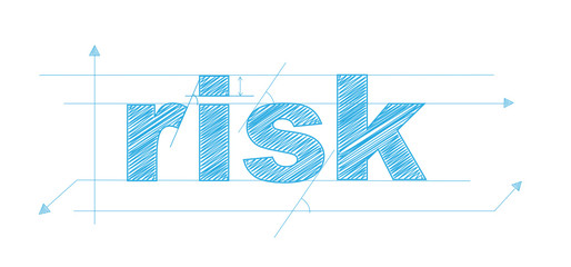 RISK Vector Technical Lettering Icon